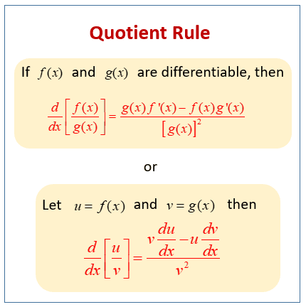 Quotient Rule