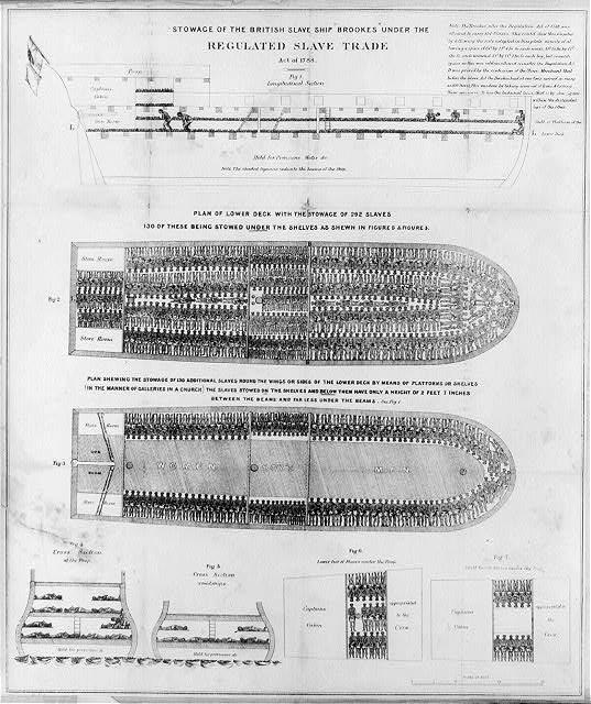Stowage of the British Slave Ship Brookes, Early Nineteenth Century