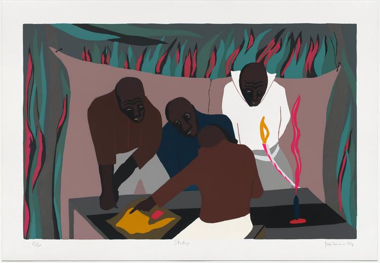 Strategy, 1994, from The Life of Toussaint L'Ouverture, a series by Jacob Lawrence