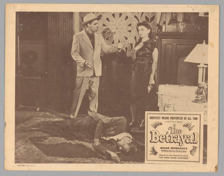 Lobby Card for The Betrayal, by Oscar Micheaux, 1948