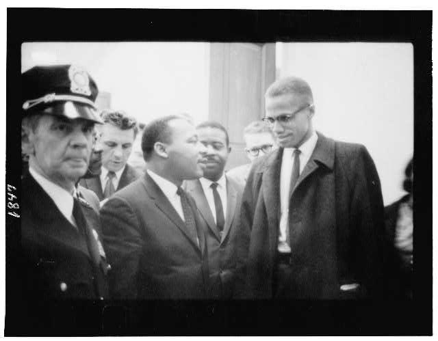 Malcolm X and Martin Luther King Jr. After Press Conference at United States Capitol, 1964